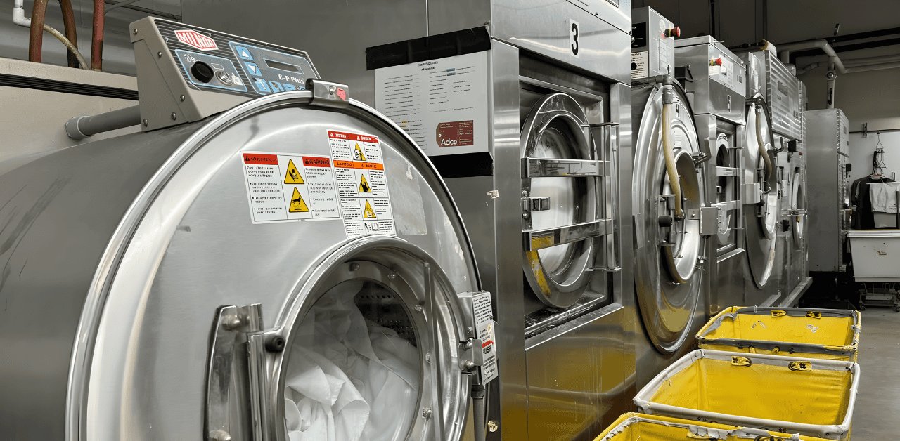 Professional garment-cleaning equipment at the Deerfield Beach plant