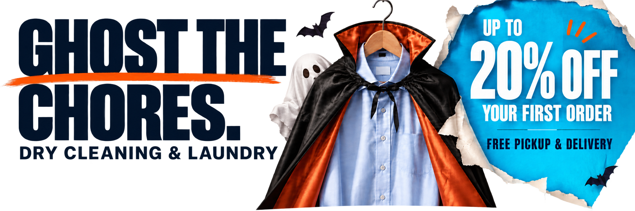 Ghost the chores. Dry cleaning and laundry. Save up to 20% off your first order with Boca Best Cleaners. Free pickup and delivery.